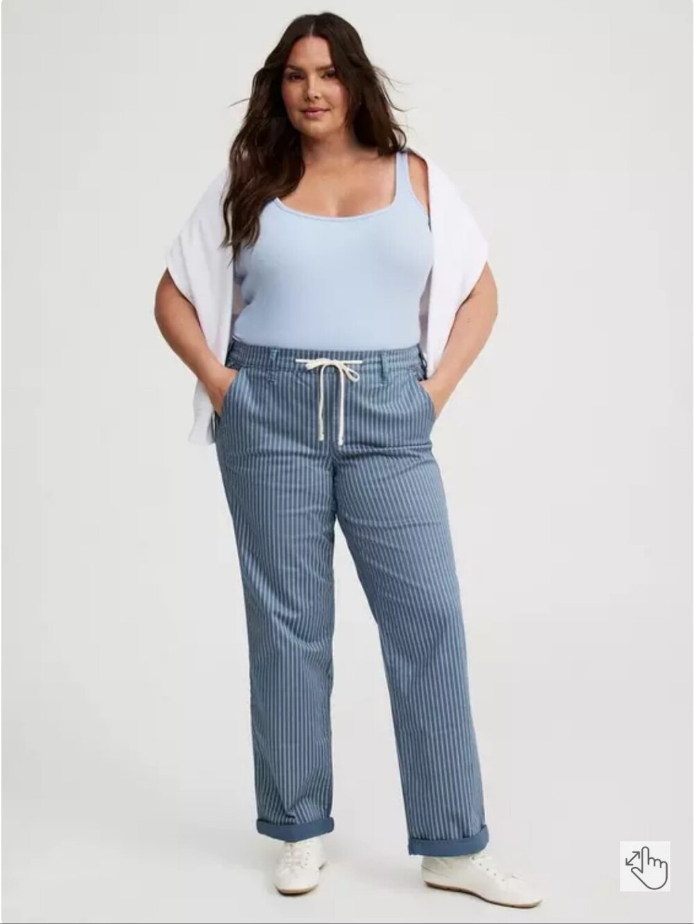 Torrid Weekend Mid-Rise Straight Pant Striped 3X